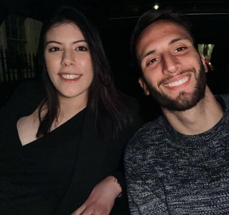 Meany La Blanca with her boyfriend Rodrigo Bentancur.